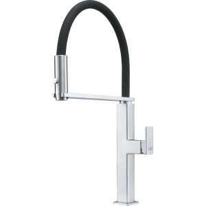 Bateria kuchenna Franke Centinox NEO Pull-Down Stal szlachetna/Czarny, elastyczna wylewka