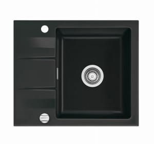 Zlewozmywak nakładany Systemceram Genea 60 Ceramika Nigra