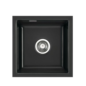 Zlewozmywak podwieszany Systemceram Mera 40 U Ceramika Nero