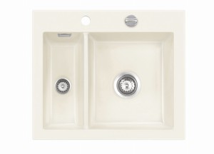 Zlewozmywak nakładany Systemceram Mera 60 Ceramika Magnolie
