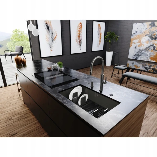 Bateria Franke Mythos Masterpiece pull-out spray antracyt