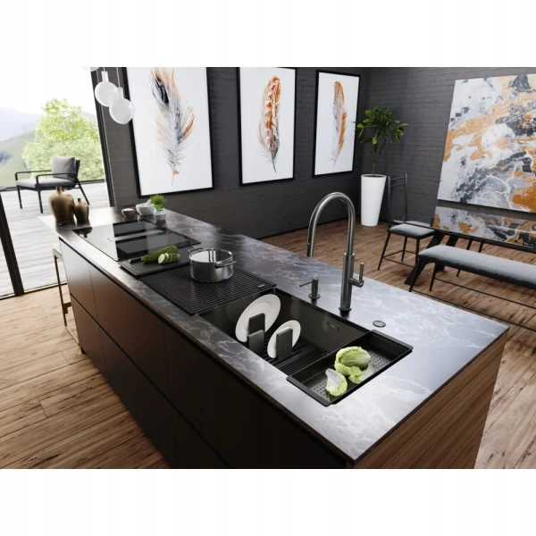Bateria Franke Mythos Masterpiece pull-out spray antracyt