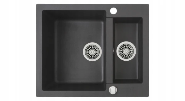 Zlewozmywak Teka Clivo 60 S-TQ Onyks + bateria Oval 915 Czarna