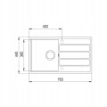 Zlewozmywak Teka Comfort 45 B-TQ Onyks + bateria Oval 915 Czarna