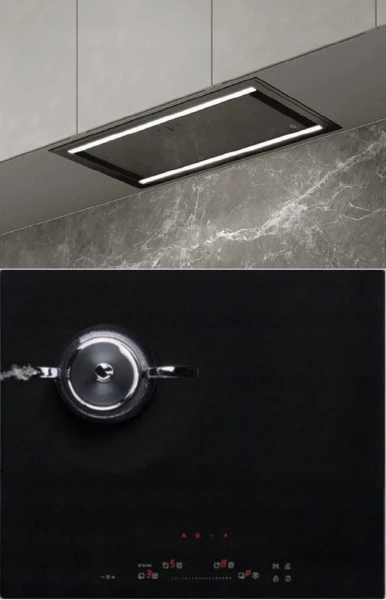Płyta indukcyjna Ciarko CulinaSync Advanced 60 cm + Okap Duo 55 Czarny