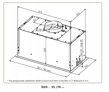Płyta indukcyjna Ciarko CulinaSync Advanced 60 cm + Okap Duo 55 Czarny