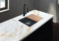 Zlewozmywak podwieszany Berg LINEA BRNL14L Czarny Onyx