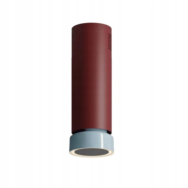 Okap kuchenny wyspowy Ciarko Fluo W Burgundy Satin/Baby Blue Gloss