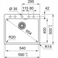 Zlewozmywak Franke MRG 610-54 FTL Łupkowy szary / Czarny odpływ