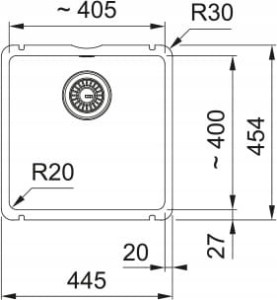 Zlewozmywak Franke KubusX KXK 110-41 Onyx połysk
