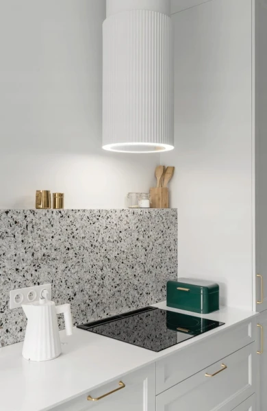 Okap kuchenny wyspowy Ciarko Monogram W Biały OUT