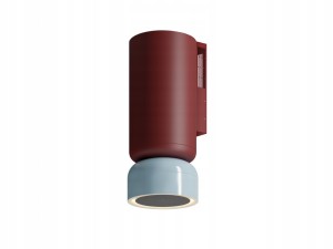 Okap kuchenny przyścienny Ciarko Icon Burgundy/Baby Blue Gloss