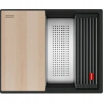 Zlewozmywak podwieszany Franke Kanon KNG PRO 110-52 Czarny mat / Czarne odpływy