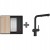 Zlewozmywak Franke Kanon KNG PRO 110-52 Czarny mat + bateria Active L Twist