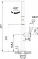Bateria kuchenna Franke Pescara J pull-out spray Antracyt