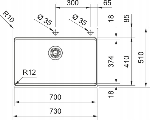 Zlewozmywak Franke Box Pro BXX PRO 210-70 TL Stal szlachetna