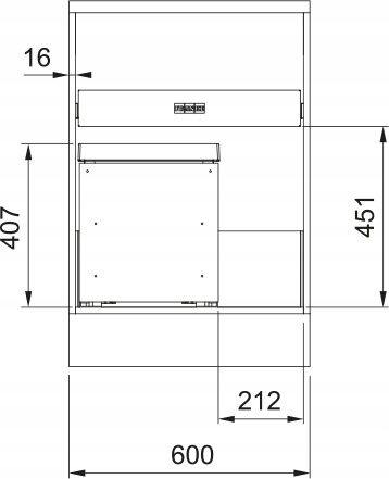 System sortowania odpadów Sorter Mythos Water Hub 1 kosz