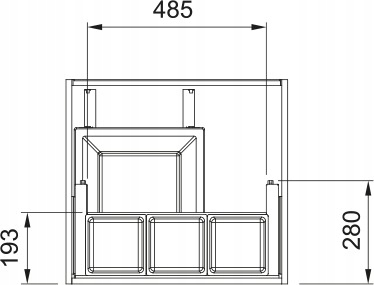 System sortowania odpadów Sorter Mythos Water Hub 1 kosz