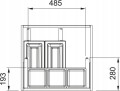 System sortowania odpadów Sorter Mythos Water Hub 2 kosze