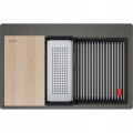 Zlewozmywak nakładany Franke KNG PRO 610-73 FTL Łupkowy szary/Czarny odpływ