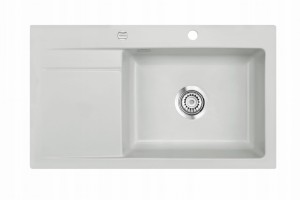 Zlewozmywak nakładany SystemCeram Stema 86 SL Alu 76 Prawa komora