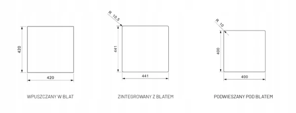 Zlewozmywak 3w1 Reginox Miami 40x40 Złoto