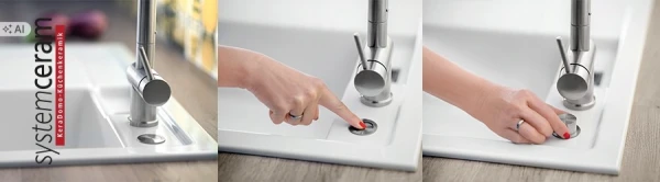 Przycisk korka automatycznego SystemCeram POP-UP Stal