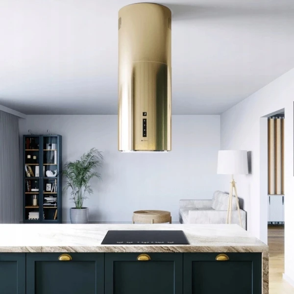 Okap kuchenny wyspowy Globalo Heweno Isola 39.2 Light Gold