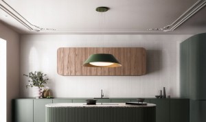 Okap wyspowy Falmec Vogue Circle.Tech Isola 88 zielony 600 m³/h
