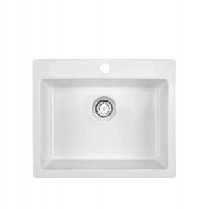 Zlewozmywak nakładany Sonra Makara 60 Crystal White 58 Ceramiczny
