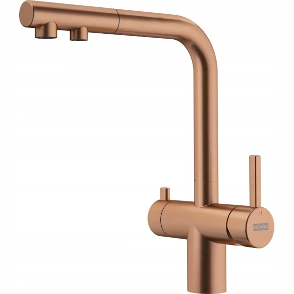 Bateria Franke Atlas Neo Clear Water pull-out Miedziany