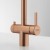 Bateria Franke Atlas Neo Clear Water pull-out Miedziany